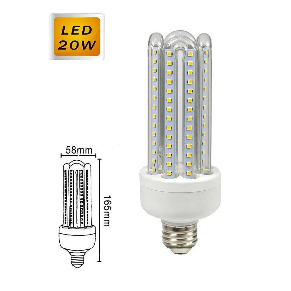 Trade Shop - Lampadina Led E27 20w Luce Bianca Fredda 6500k Calda 3000k Naturale 4000k 4u03t - -bianco Caldo      -