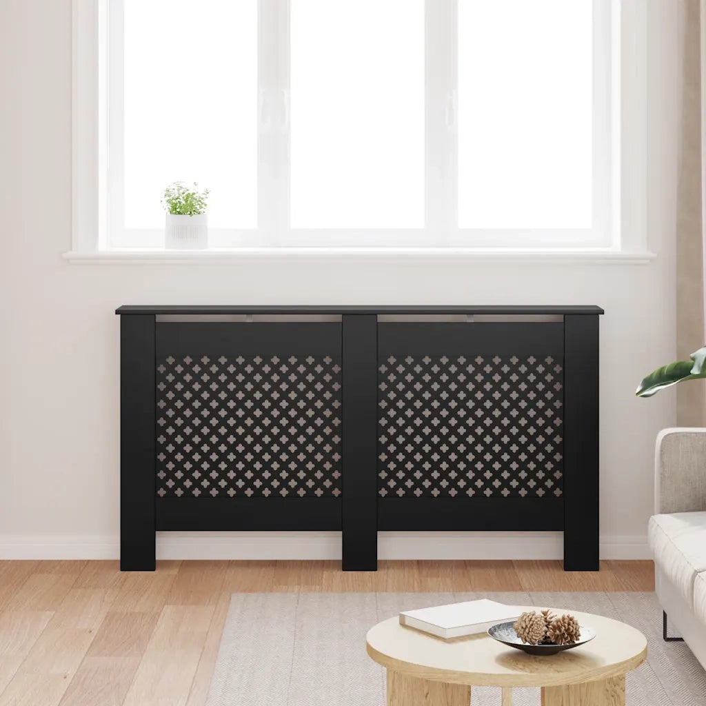 Copertura per Radiatore Nera 152x19x81 cm in MDF cod mxl 76797