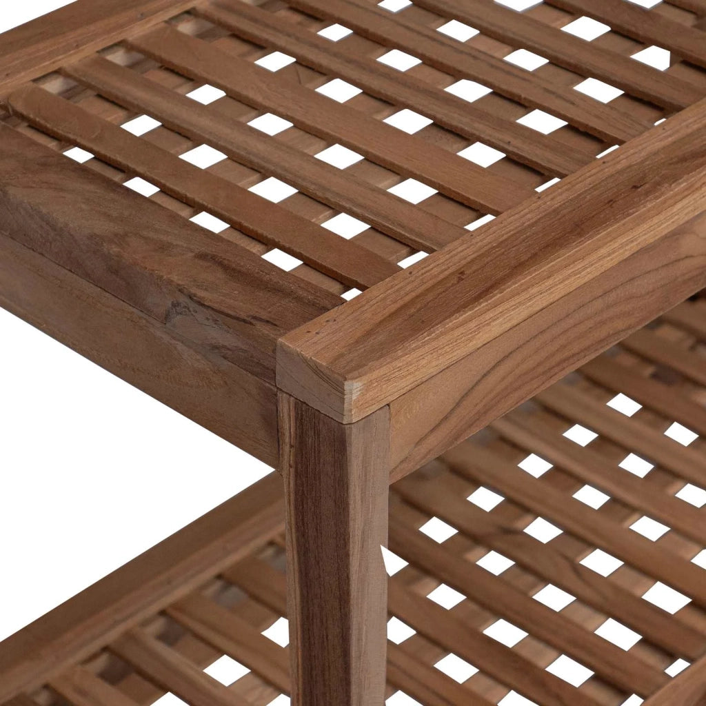 Tavolo Laterale da Bagno Naturale 60 x 30 x 45 cm 42024291