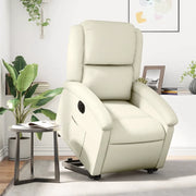 Poltrona Alzapersona Reclinabile Crema in Similpellecod mxl 85103