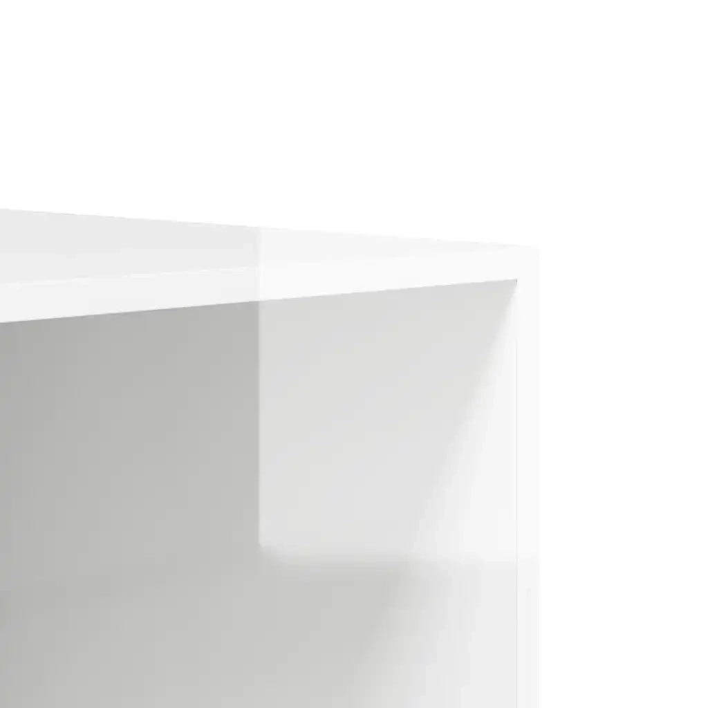 Armadio Bianco Lucido 100x50x200 cm in Legno Multistrato 800609