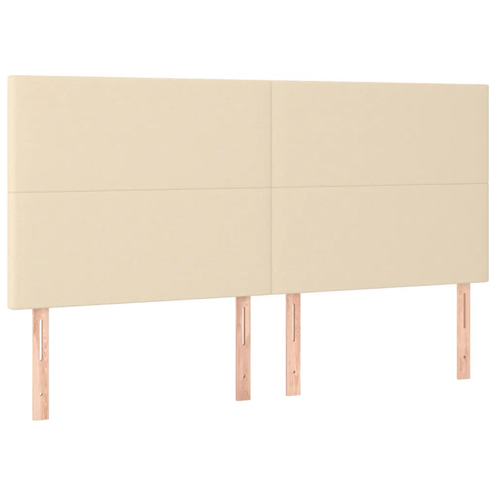 Giroletto a Molle con Materasso Crema 180x200 cm in Tessuto