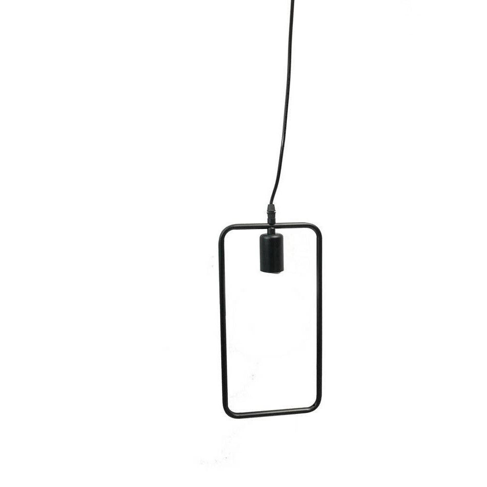 Trade Shop - Lampadario Soffitto A Sospensione Rettangolare Lampada Moderna Attacco E27 B35-q -