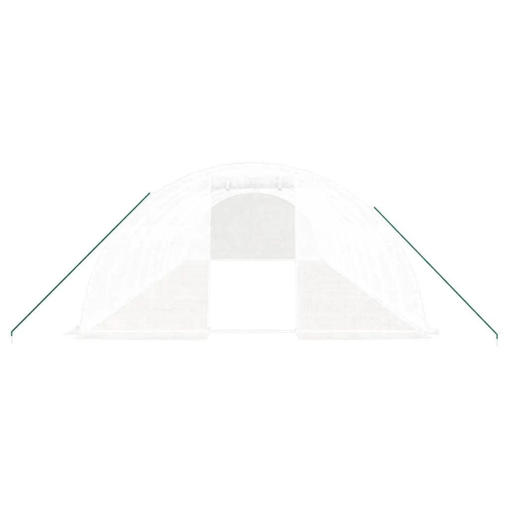 Serra con Telaio in Acciaio Bianco 40 m² 10x4x2 m 3188075