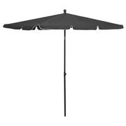 Ombrellone da giardino con palo 210 x 140 cm antracite 02_0008324
