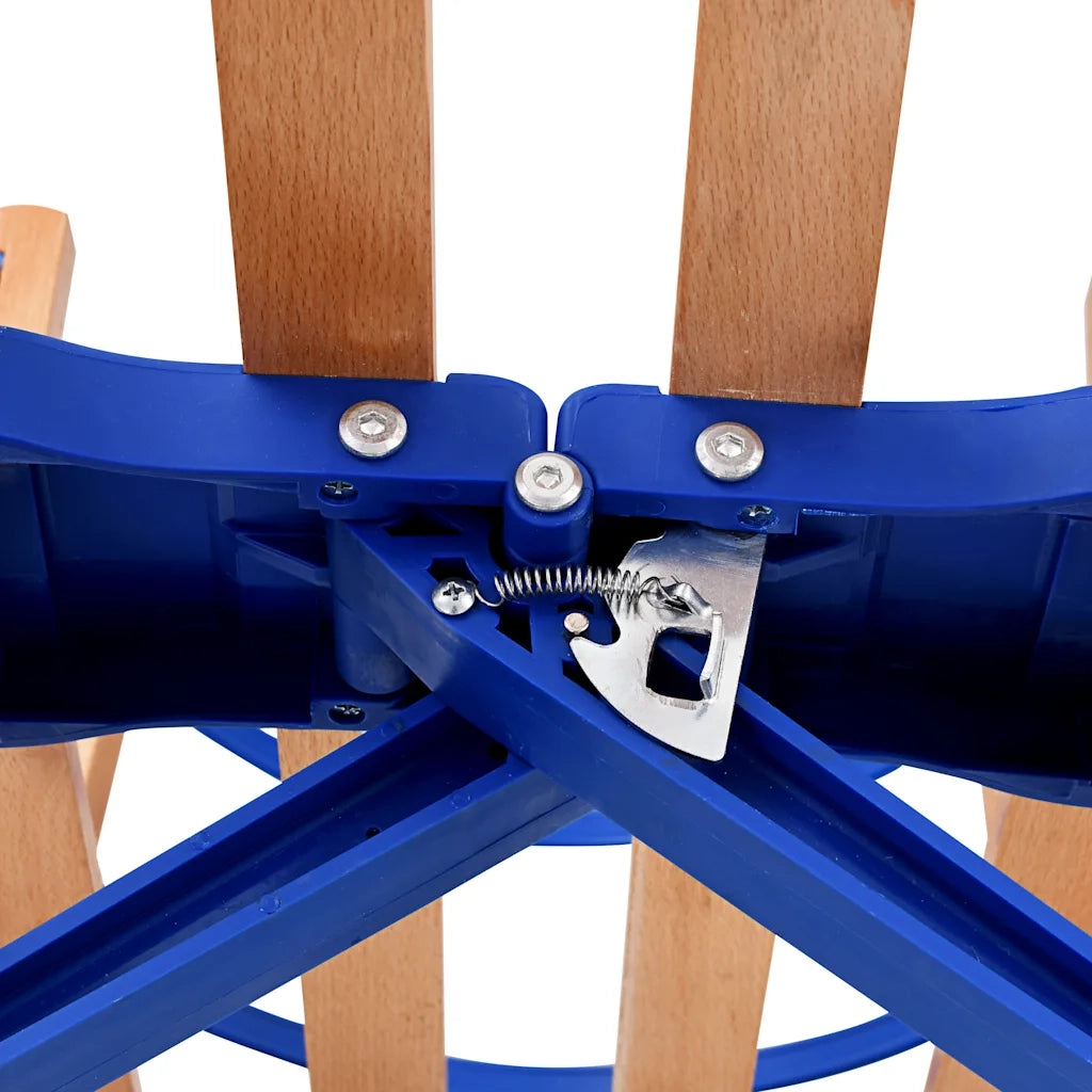 Slittino da Neve Pieghevole in Legno con Schienale 119 cm 91458