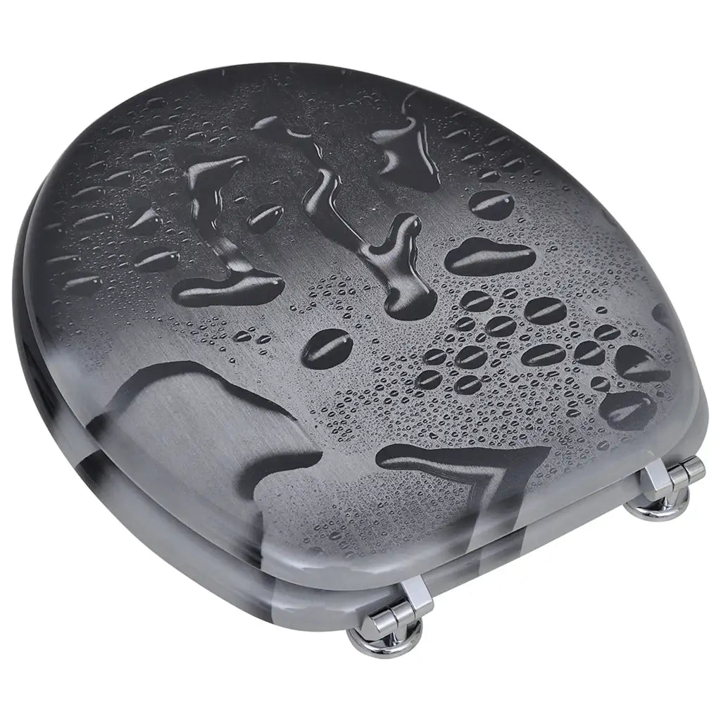 Coperchio da Toilette in MDF con Modello Gocce d'Acqua 141482