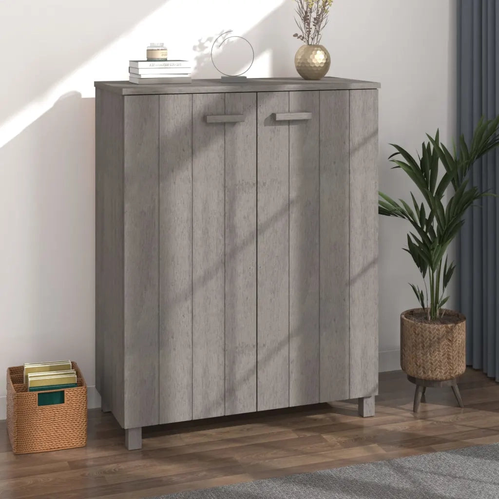 Scarpiera-Scaffale per scarpe HAMAR Grigio Chiaro 85x40x108 cm in Legno di Pino