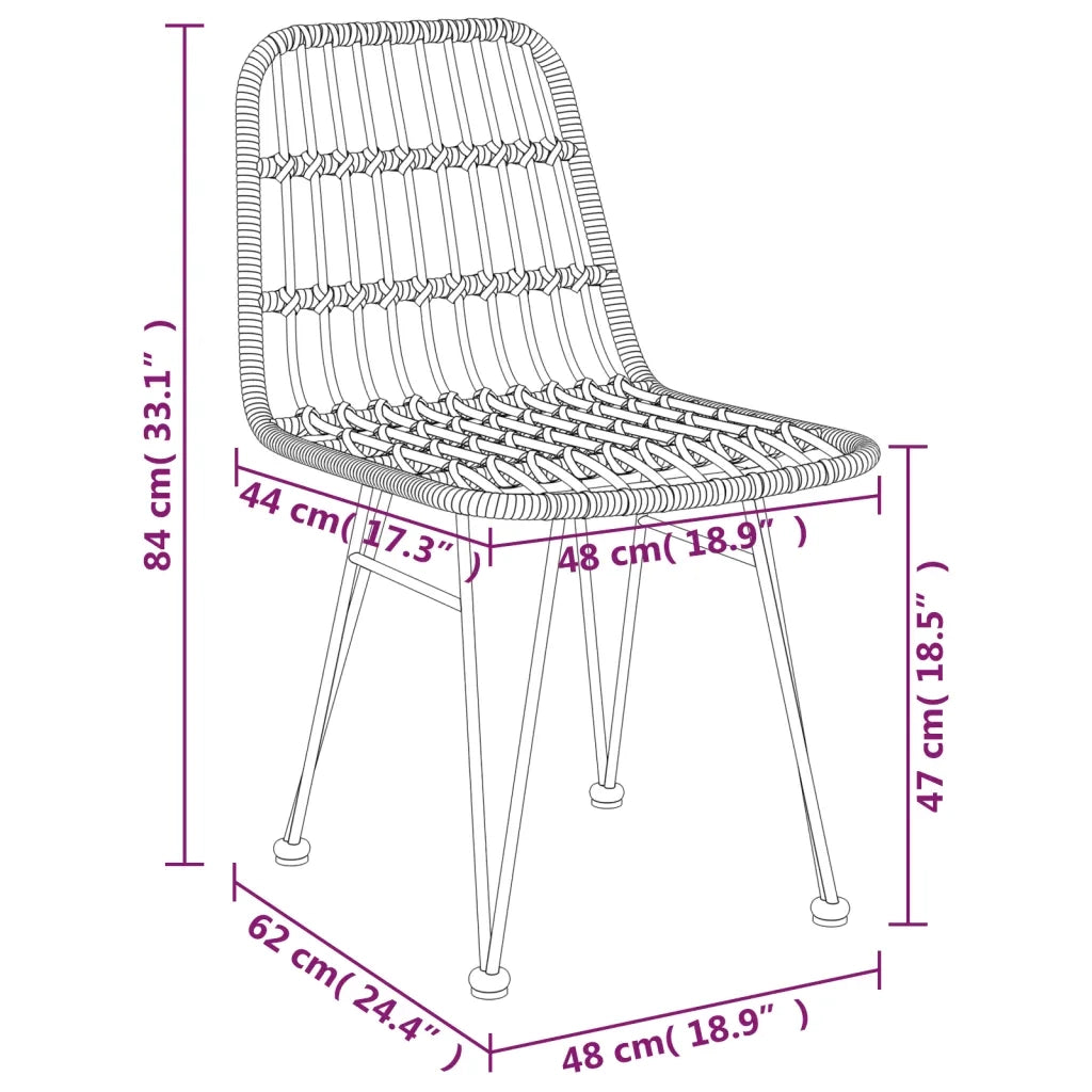 Set da Pranzo da Giardino 5 pz in Polyrattan cod mxl 35580