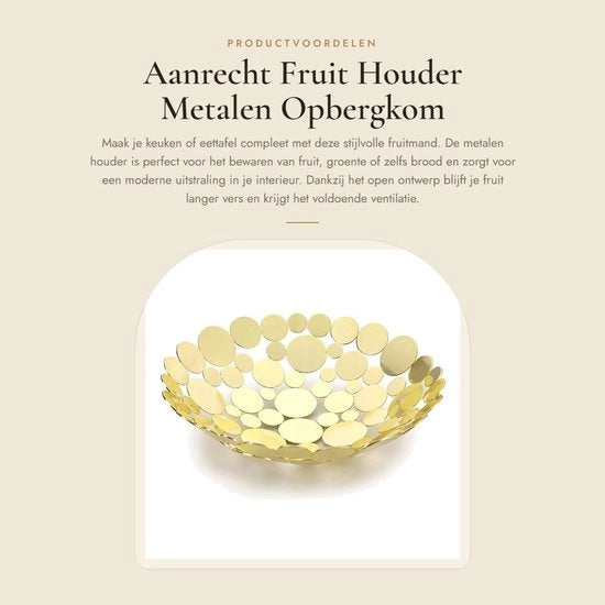 Supporto Frutta in Metallo per Cucina e Sala da Pranzo, Display Frutta e Verdura, Stante per Frutta e Pane, Raccoglitore Frutta in Metallo
