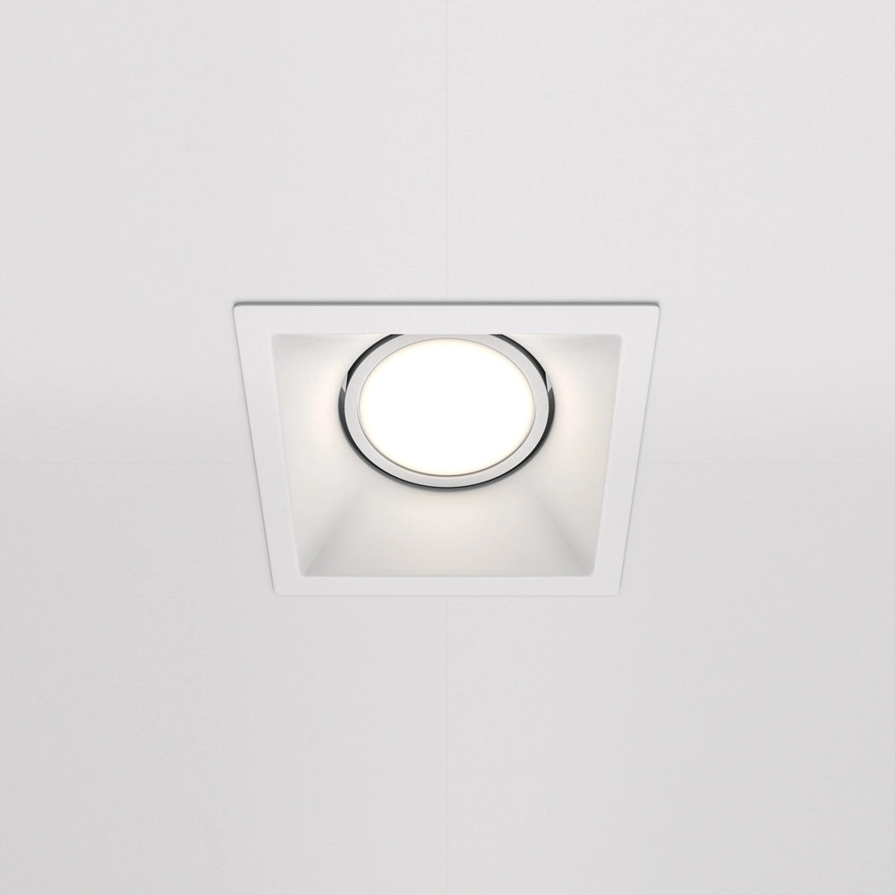 Maytoni faretto incasso DOT quadrato bianco GU10 DL029-2-01W