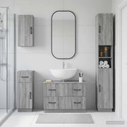 Set di Mobili da Bagno da 4 Pezzi HOORN Sonoma grigio 3417960