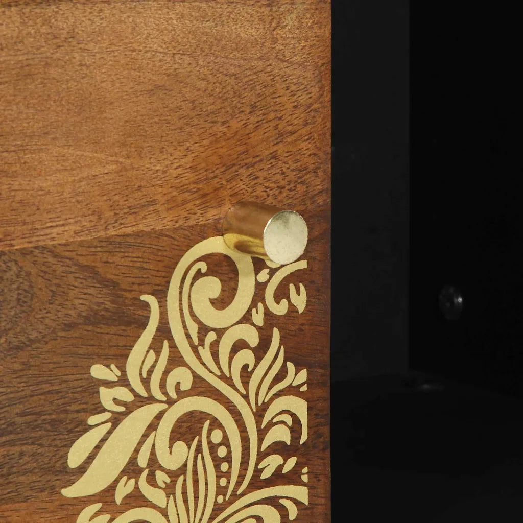 Credenza-Buffet-Armadio da cucina Marrone 80 x 33 x 75 cm Legno di mango massello
