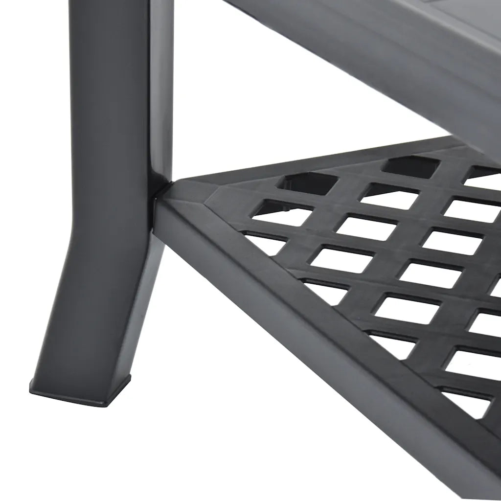 Tavolino da Salotto-Tavolino da soggiorno-Tavolo Antracite 90x60x46 cm in Plastica