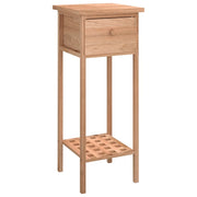 Tavolino | Tavolo laterale con Cassetto 25x25x60 cm Legno Massello di Noce