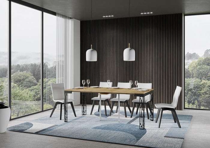 Consolle Allungabile 90-196x40x77 cm in Nobilitato Marrone