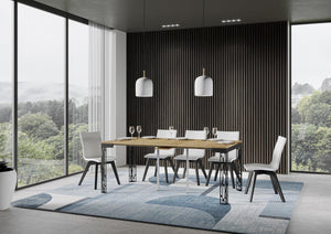 Consolle Allungabile 90-300x40x77 cm in Nobilitato Marrone