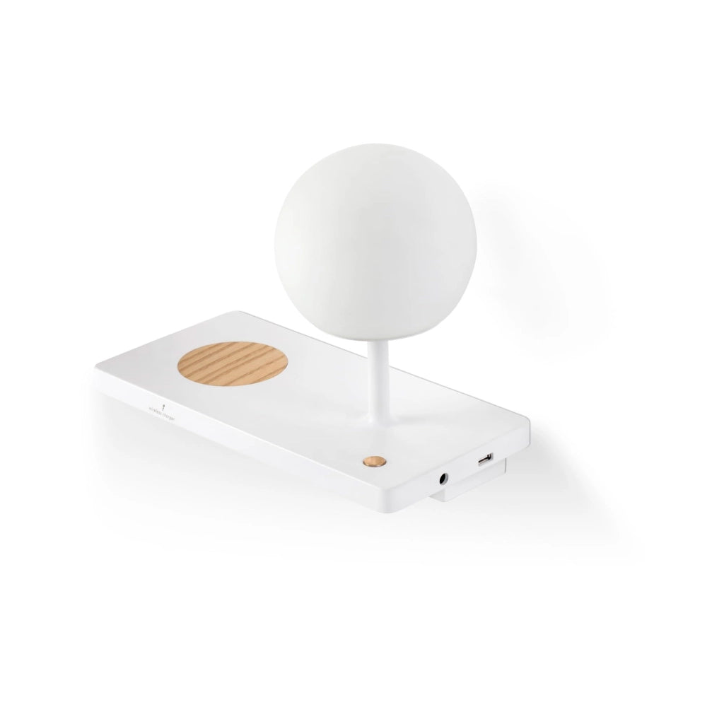 Faro Barcelona 01026A - NIKO PC Lampada da parete bianca sinistra diffusore PC