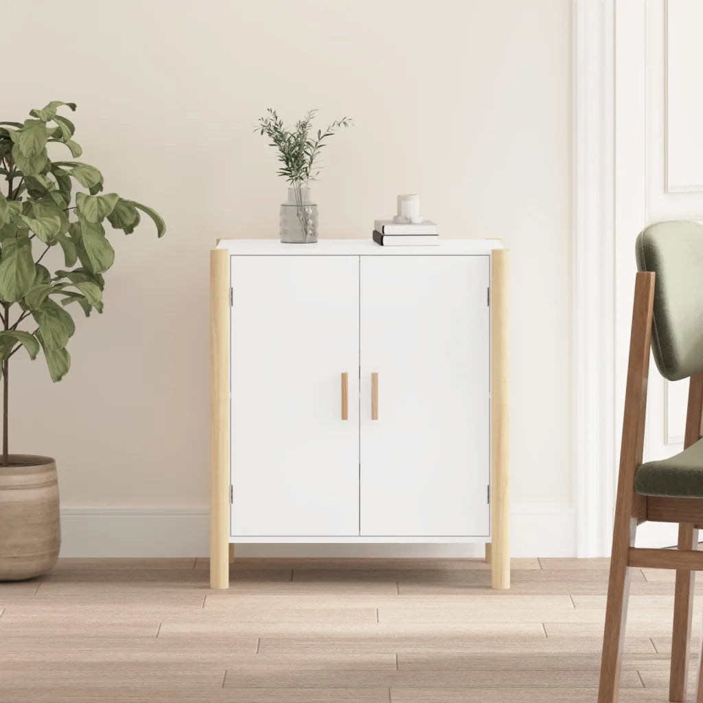Credenza | Madia | Buffet da pranzo | Armadio da pranzo Bianca 62x38x70 cm in Legno Multistrato