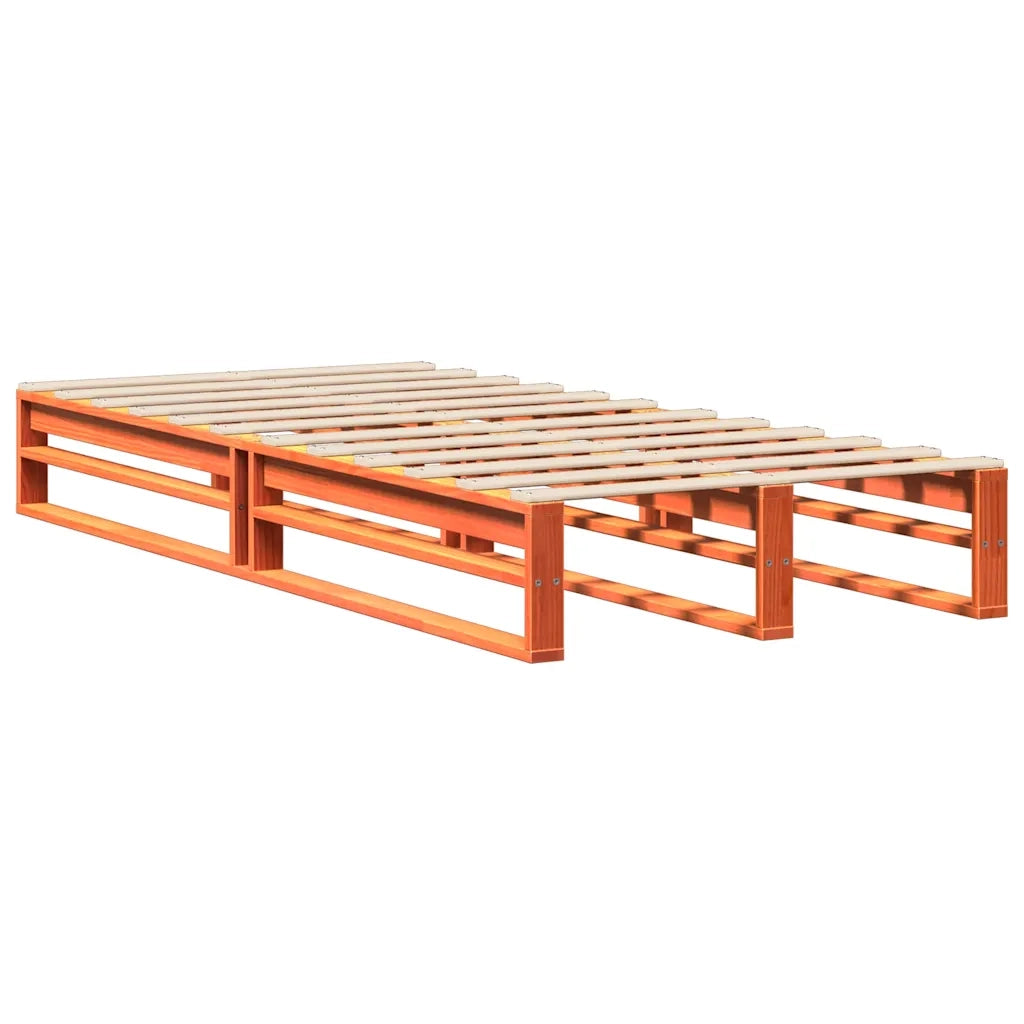 Letto senza Materasso Marrone Cera 100x200 cm in Legno di Pino 850838