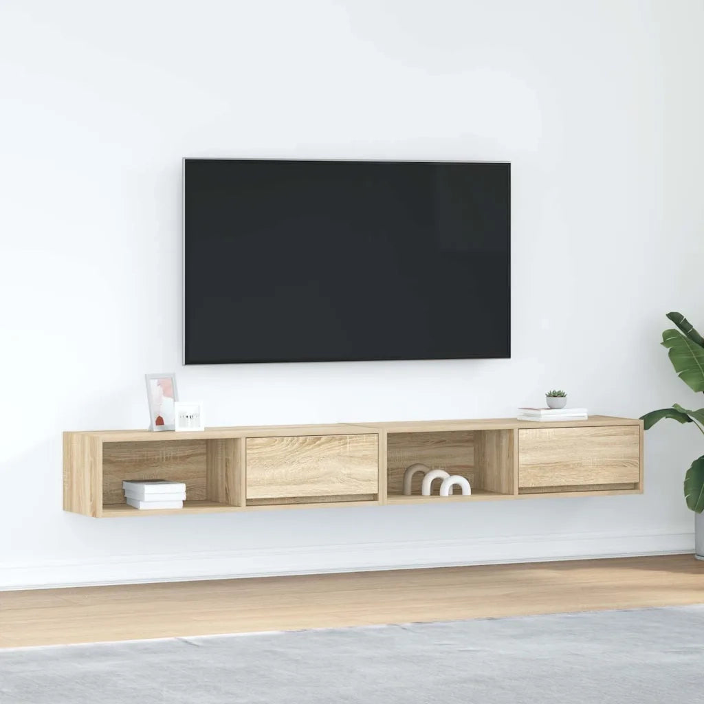 Mobili TV 2 pz Rovere Sonoma 100x31x25,5cm in Legno Multistrato
