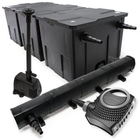 Set: Filtro bio per laghetto 90000l Chiarificatore UVC 72W Pompa 80W Pompa fontana