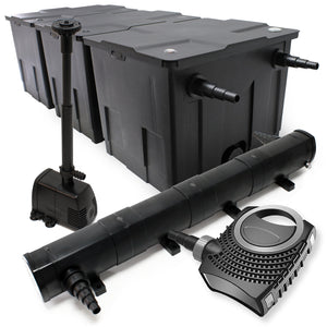 Set: Filtro bio per laghetto 90000l Chiarificatore UVC 72W Pompa 80W Pompa fontana