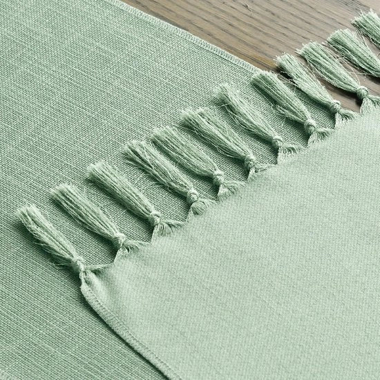 Tappeto da tavola Runner - Tessuto da cucina Decorazione - Copertura da tavola festiva - Telaio in poliestere duraturo - 33x183 cm - Grigio salice