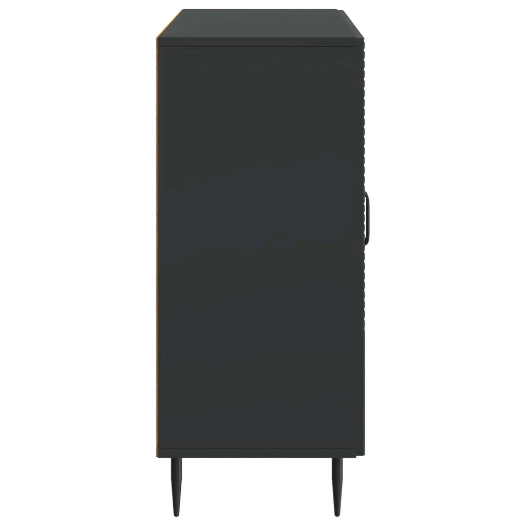 Credenza | Madia | Buffet da pranzo | Armadio da pranzo Nero 89 x 34,5 x 80 cm Legno ingegnerizzato