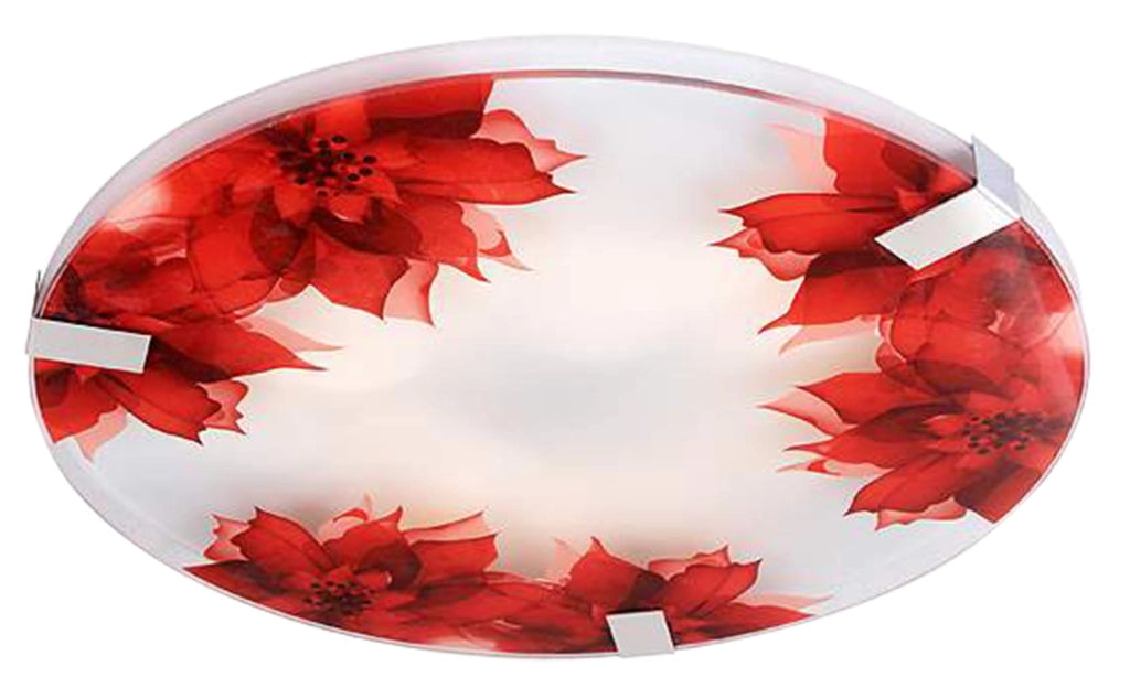 Plafoniera Candellux Rapsody 40cm cromata rossa 3xE27