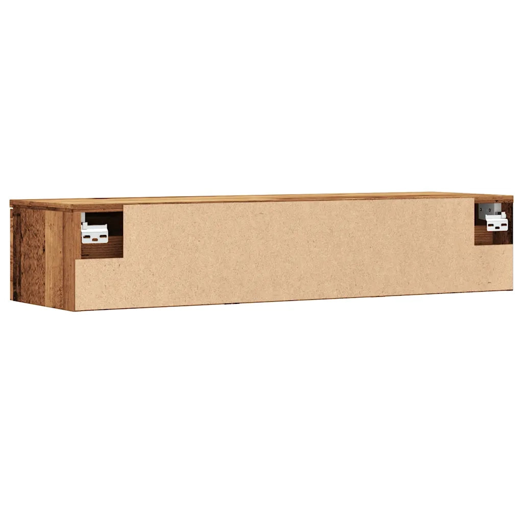 Armadietto a Muro Legno Vecchio 102x30x20 cm Legno Multistrato 856985