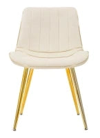 Sedia Paris Crema/Gold Set 2 Pz cm 51X59X79
