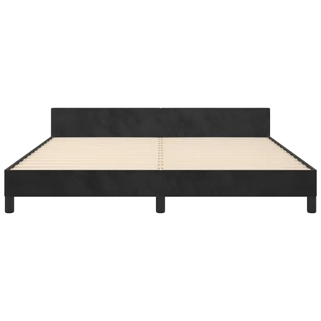 Giroletto senza Materasso Nero 180x200 cm in Velluto 347587