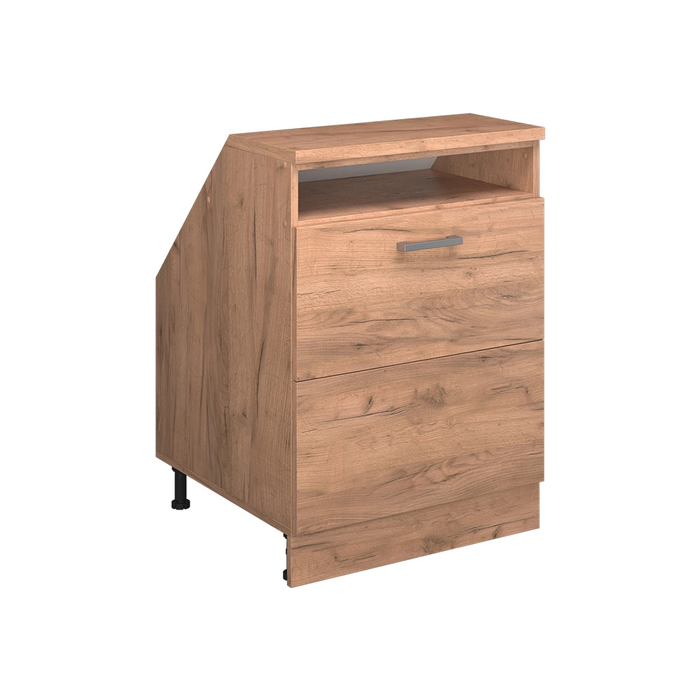Mobile sottotetto Rion Rovere dorato/Rovere dorato 60 x 83.8 cm con 2 cassetti, carcassa 60 cm profondità Vicco