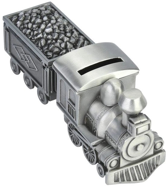 Cassa di Risparmio Metallica Retro Ferroviaria - Amico della Paghetta - Cassa di Risparmio per Bambini - Decorazione per Scrivania - Consapevolezza Finanziaria - Robusta e Solida - Banca del Risparmio