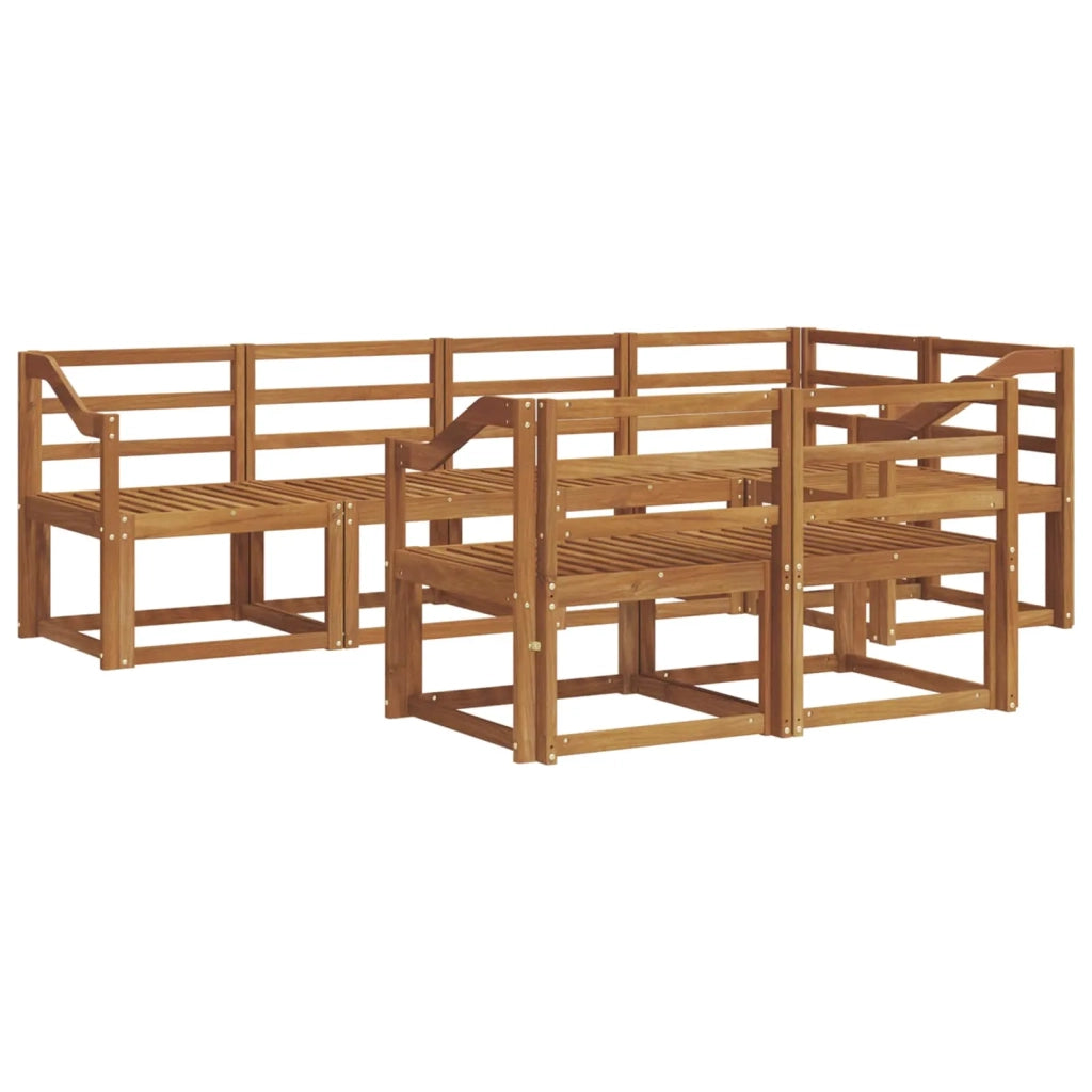Set di divani da esterno 7 pcs Naturale