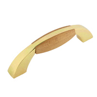 Maniglia oro e faggio estamp mm 120x96x20