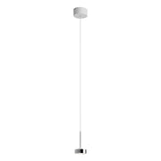 Hole Sospensione LED 7W 38° 3000K CRI90 in Alluminio Bianco/Cromo, Lampada a sospensione per illuminazione d'accento - Rossini Group