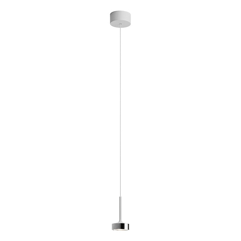 Hole Sospensione LED 7W 38° 3000K CRI90 in Alluminio Bianco/Cromo, Lampada a sospensione per illuminazione d'accento - Rossini Group