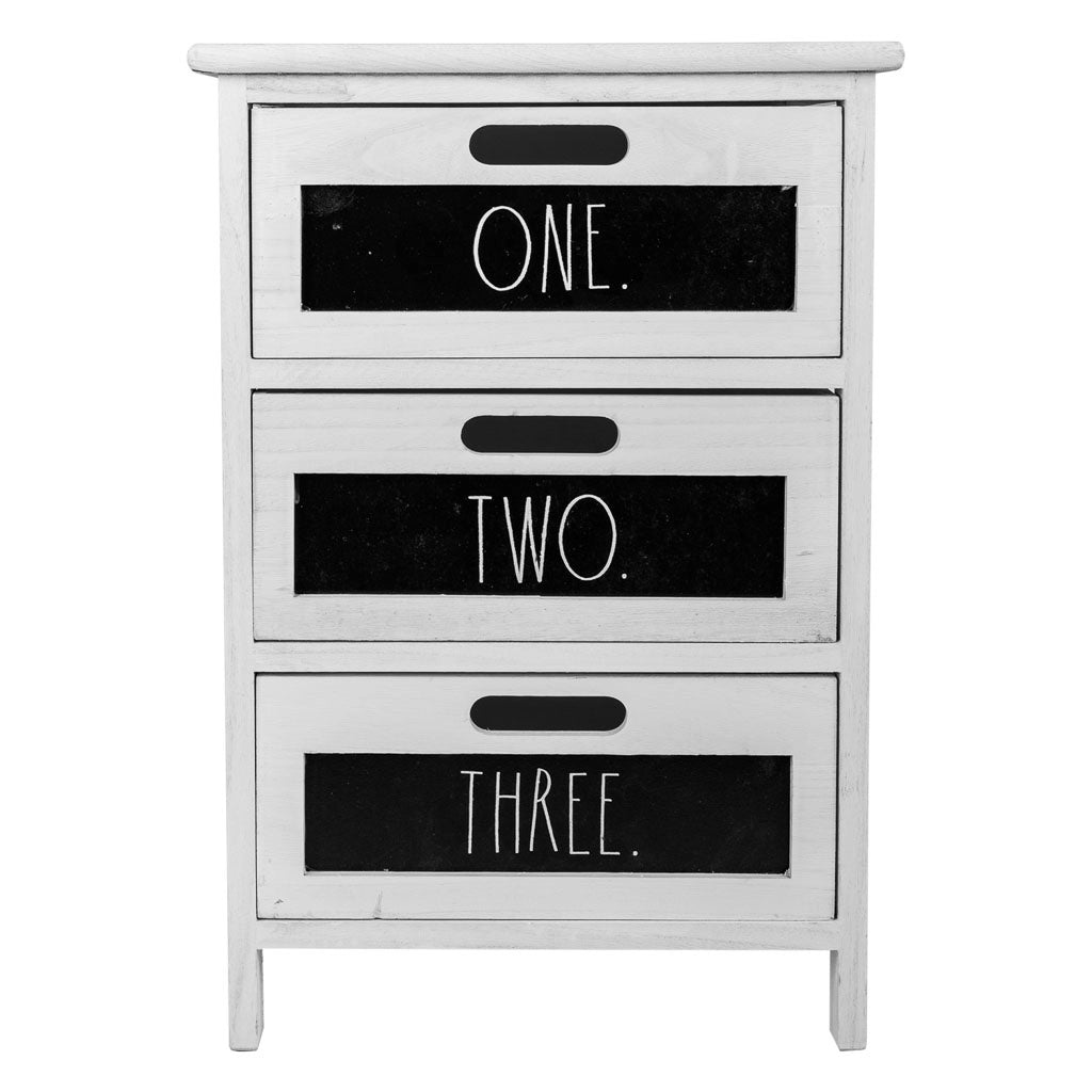 Cassettiera in legno bianco 40x29x58h