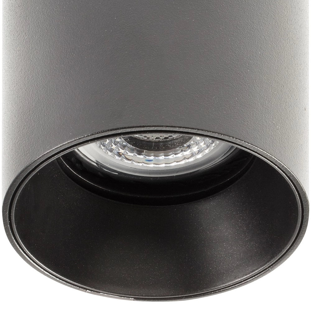 Faro Barcelona - Lampada plafoniera Stan GU10 max 5W - Metallo Verniciato, Installazione a Soffitto, lampadina esclusa - Nera