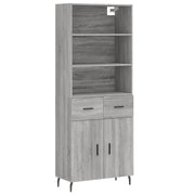 Credenza | Madia | Buffet da pranzo | Armadio da pranzo Grigio Sonoma 69,5x34x180 cm in Legno Multistrato
