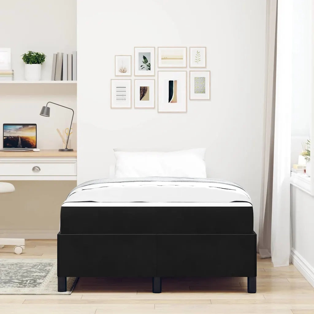 vidaXL Struttura del letto Nero e Bianco e Nero 120 x 200 cm Velluto