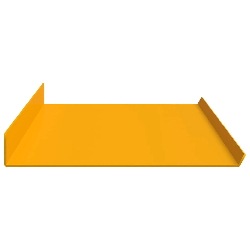Mensola sospesa 4 pcs Giallo senape 100 x 18 x 2,5 cm Acciaio