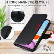 Casella di protezione shockresistente in fibra di carbonio per ZTE Blade V60 Vita - con portafoglio e slot per carte di credito - nero