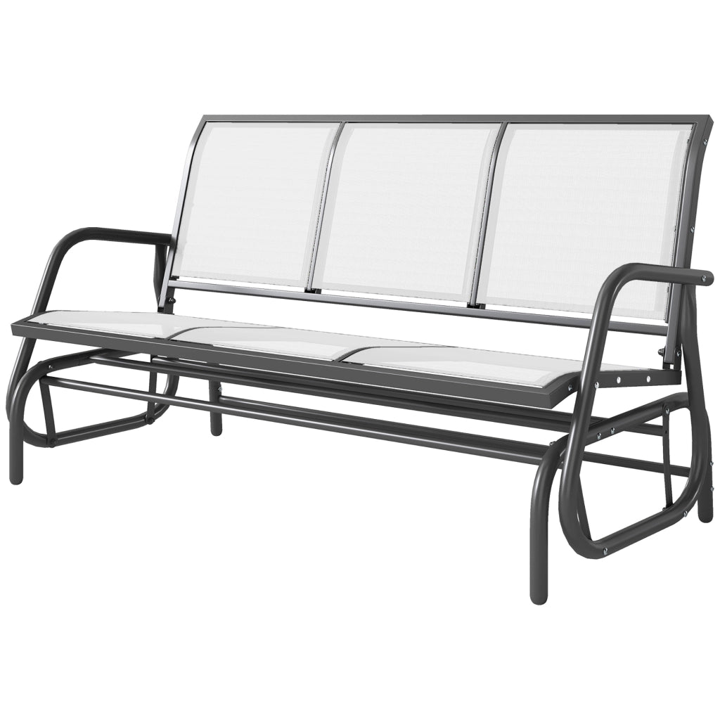 Panchina a Dondolo Giardino 3 Posti ¨C zephmum ¨C Beige 147x70x85