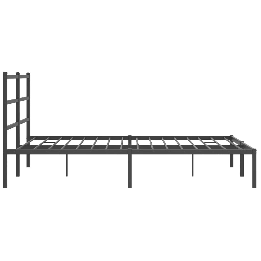 vidaXL Giroletto con Testiera in Metallo Nero 160x200 cm