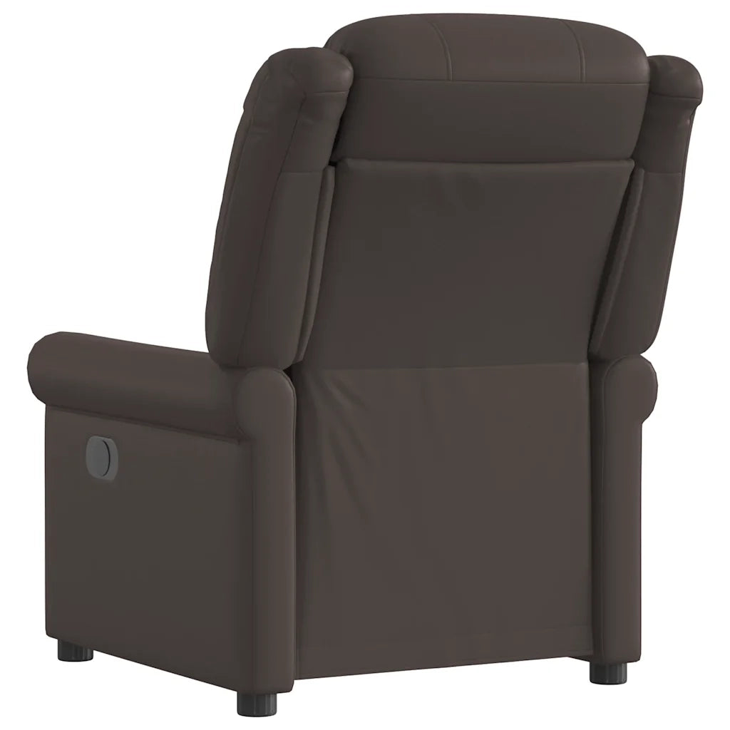Poltrona Reclinabile Marrone lucido Similpelle 4015677