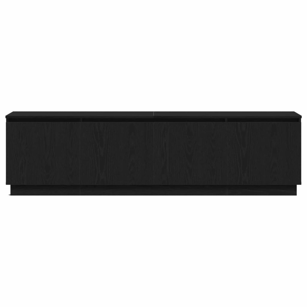 Mobile TV Rovere Nero 180 x 38 x 49 cm Legno multistrato 3376145
