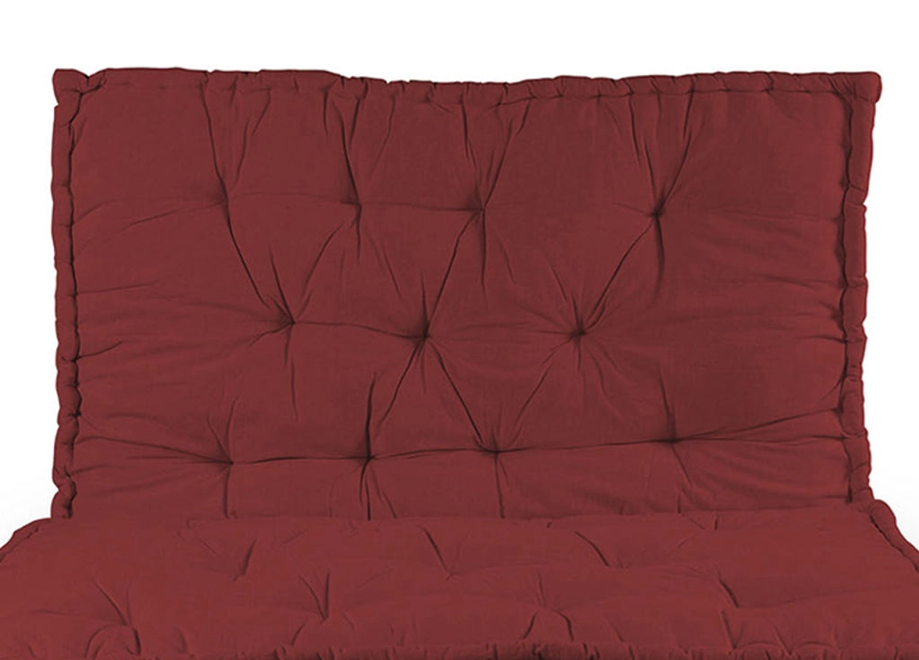 Cuscino Mattonella Per Seduta-Schienale Divani Pallet Cuscino Per Bancale 80x120 - 80x120 - Bordeaux